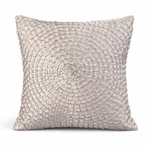 Cynthia Rowley Woven Textured Throw Pillow Silver Gray